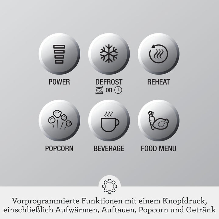 Sage - The Compact Wave Soft Close - Mikrowelle mit Drehteller und 6 Voreinstellungen, Auftauen und