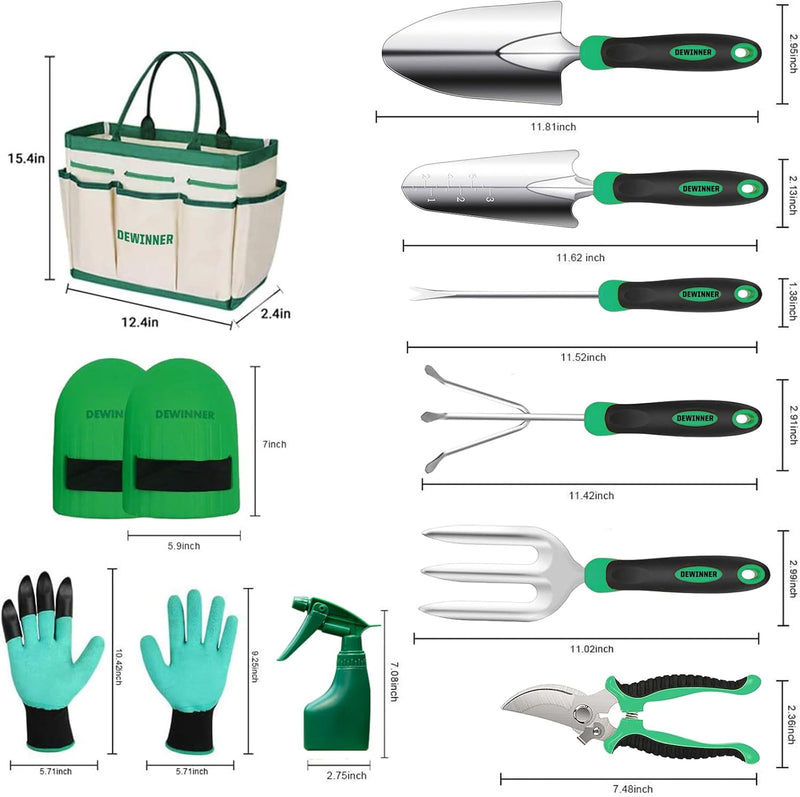 DEWINNER Gartenwerkzeug-Set, Handwerkzeug-Geschenkset, Aussentür, Garten, Umpflanzen, Gabel für Gärt