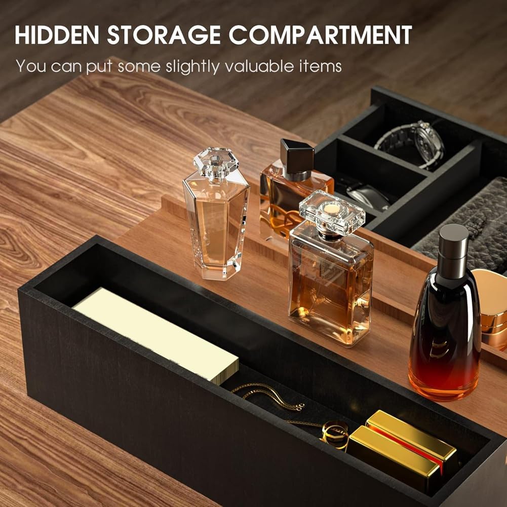 3 Tier Display Ständer, Parfüm Organizer, Abgestuftes Parfümständer Aufbewahrungsbox mit Versteckter