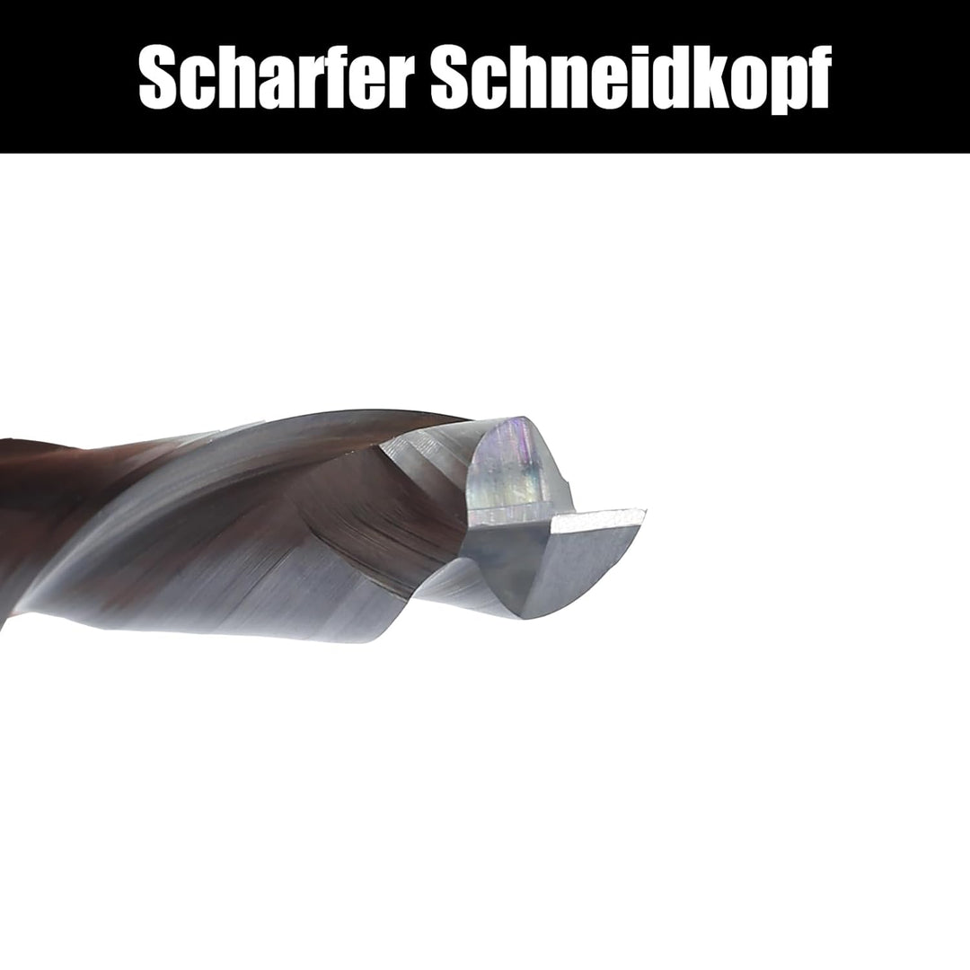 Spiralnutfräser 8mm Schaft，Up&amp;Down Kompressions Cut CNC VHM Spiralfräser für Oberfräse，8 mm mit Schn