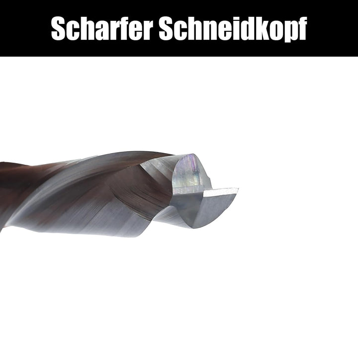 Spiralnutfräser 8mm Schaft，Up&amp;Down Kompressions Cut CNC VHM Spiralfräser für Oberfräse，8 mm mit Schn
