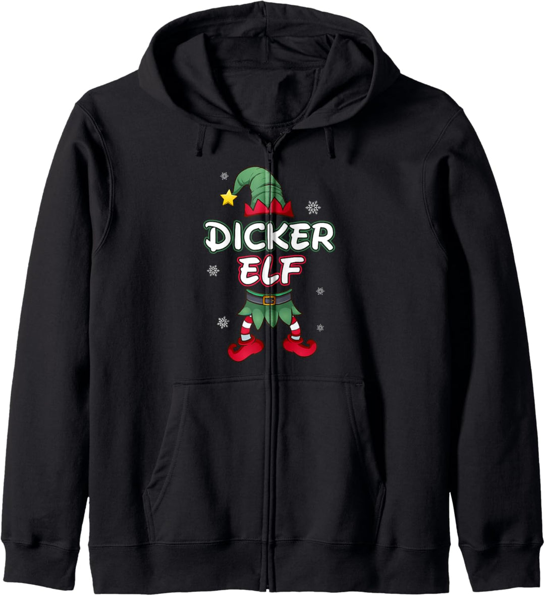 Dicker Elf Weihnachtsoutfit Partnerlook Geschenk Weihnachten Kapuzenjacke