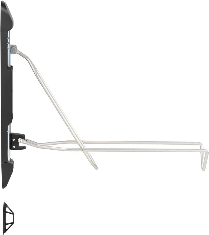 Maclean MC-471 Vertikaler, schwenkbarer und klappbarer Fahrradhalter für die Wand, 5-stufige Höhenve