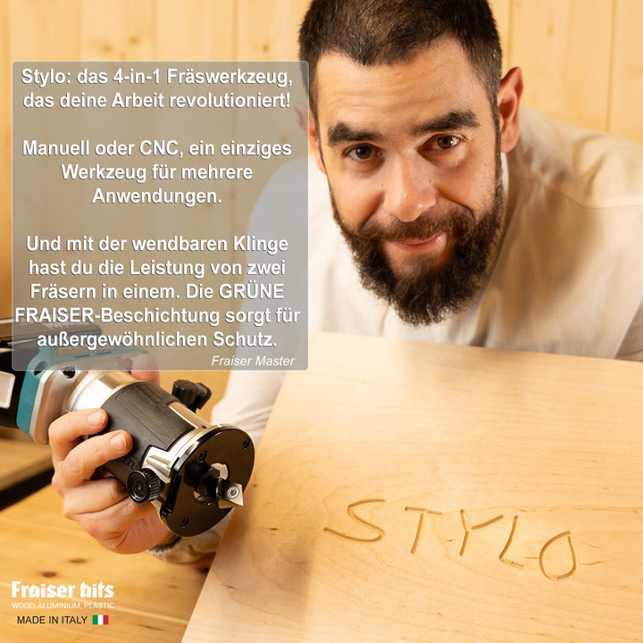 Fraiser STYLO Multifunktionsfräser zum Vorritzen mit auswechselbarem Fräseinsatz Hartmetall beschich