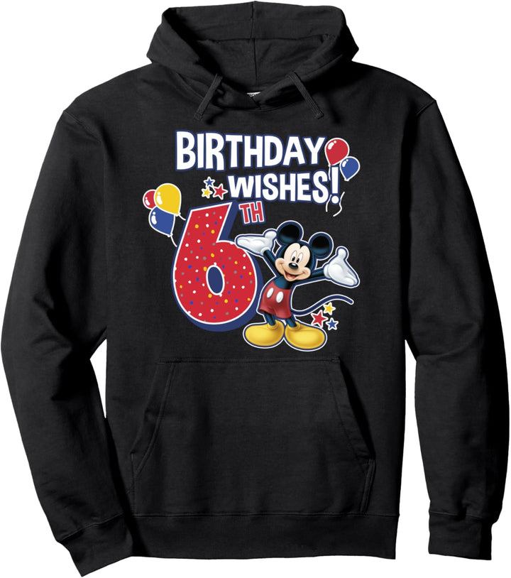 Disney Mickey & Friends 6th Birthday Wishes Pullover Hoodie