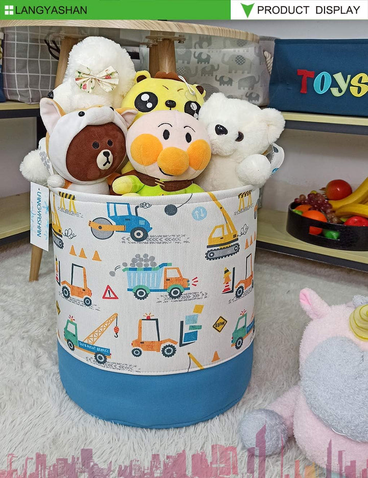 LANGYASHAN Aufbewahrungskorb, Baumwolle, faltbar, für Mädchen, Wäschekorb, Spielzeugkorb, Geschenkkö