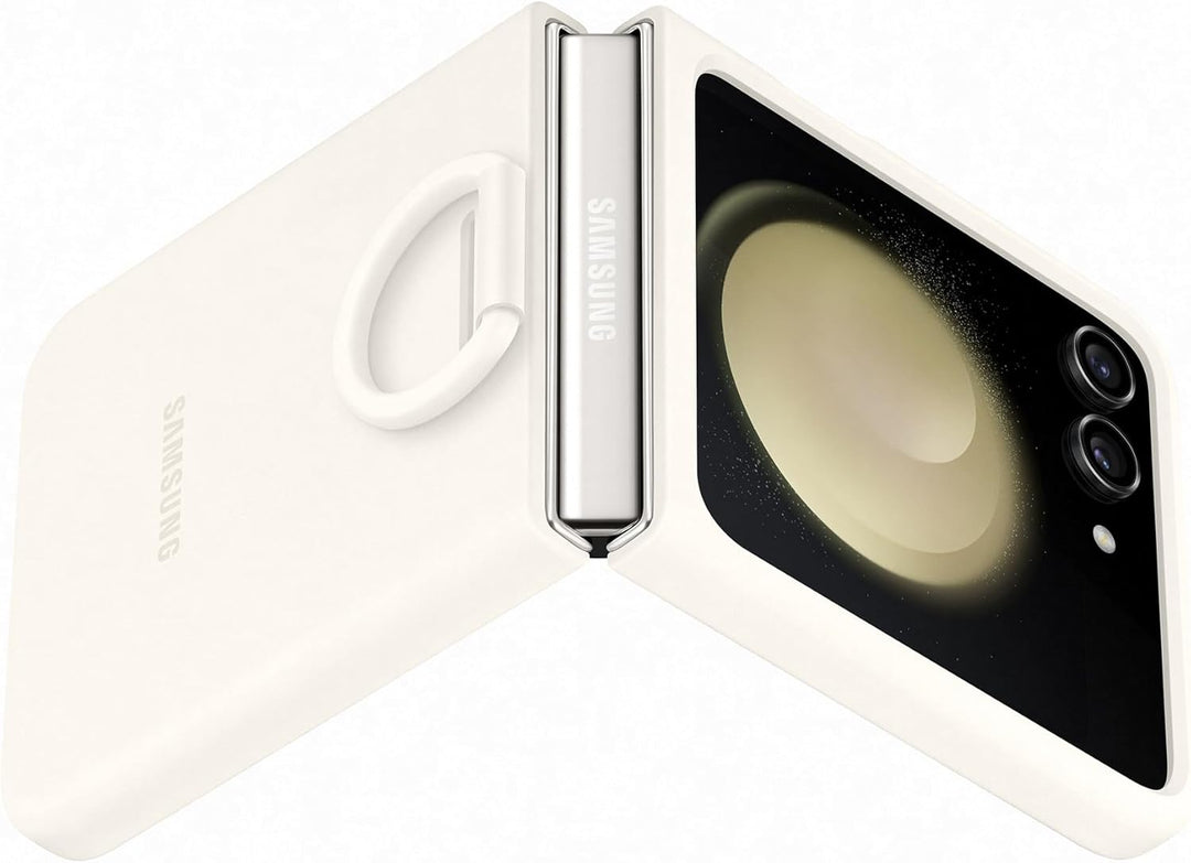 Samsung Silicone Case with Ring EF-PF731 für das Galaxy Z Flip5, Creme