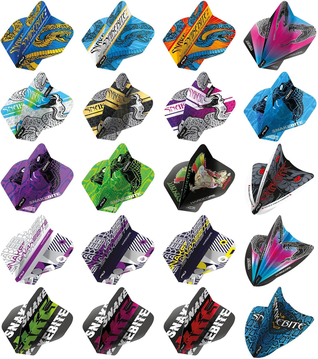 RED DRAGON Peter Wright Snakebite DWC dartpfeil Flug Sammlung - 20 Sätze von Dartflüge (60 Flights i