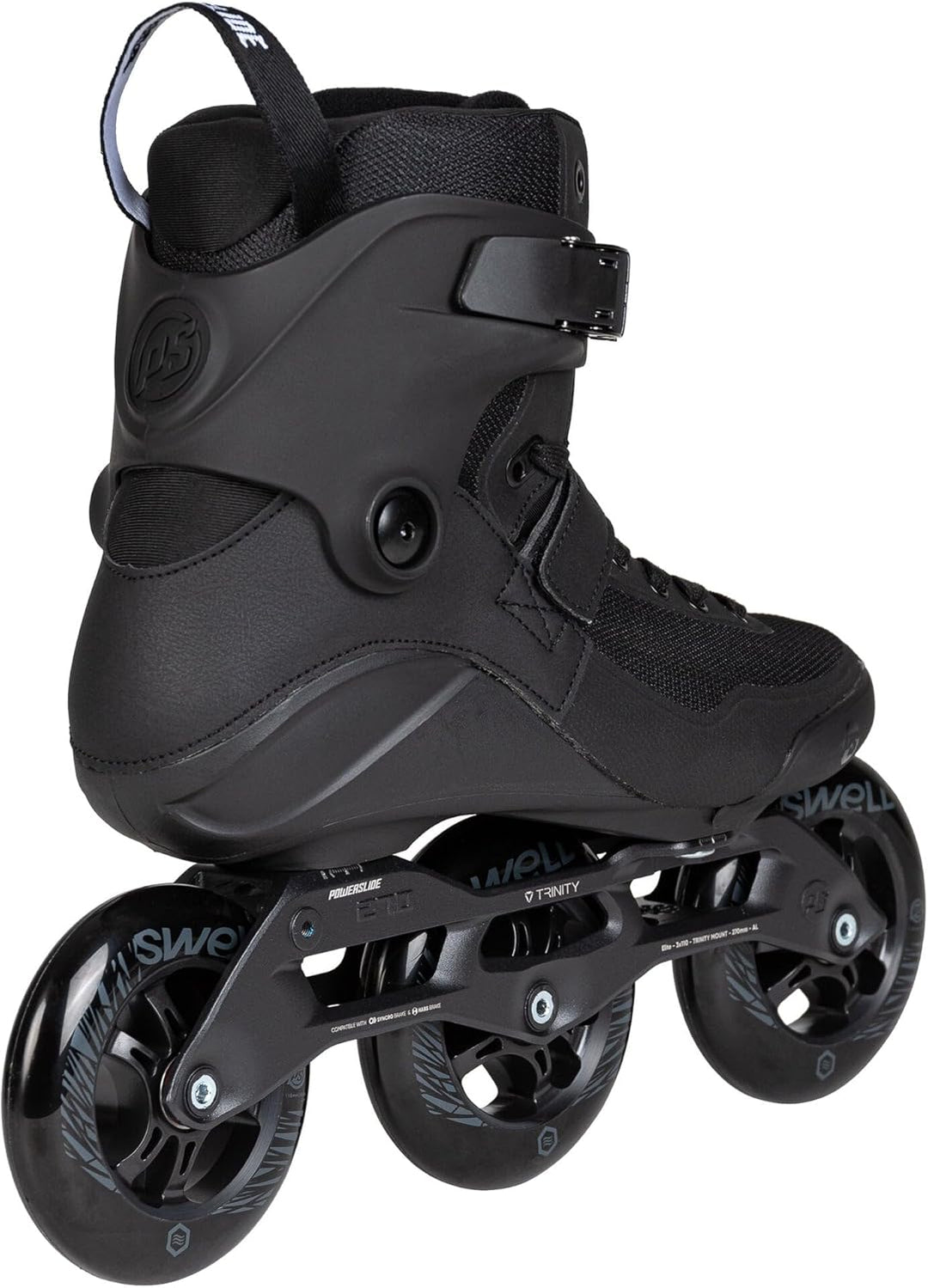 Powerslide Inline Skate Triple Black 110 Black, für Fitness, für Damen und Herren 39, 39