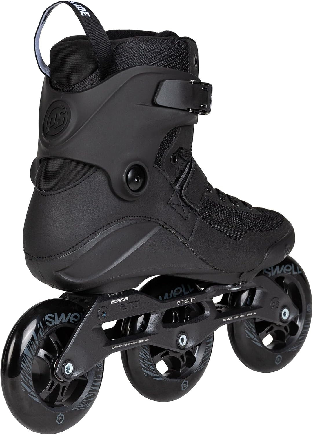 Powerslide Inline Skate Triple Black 110 Black, für Fitness, für Damen und Herren 46, 46