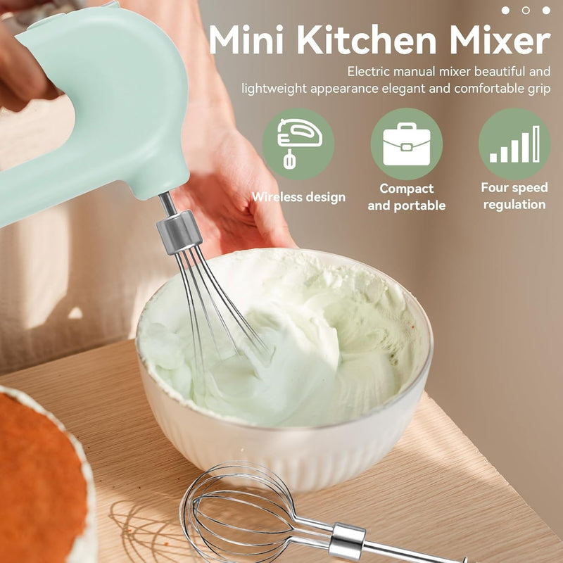 Schnurloser Handmixer, Mini-Elektro-Handmixer, Wiederaufladbarer USB-Mini-Ei-Schläger Für Den Hausha