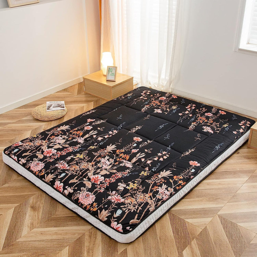 MAXYOYO Futon-Matratze, Gepolstert Japanische Bodenmatratze Gesteppte Bett Matratzenauflage, Extra D