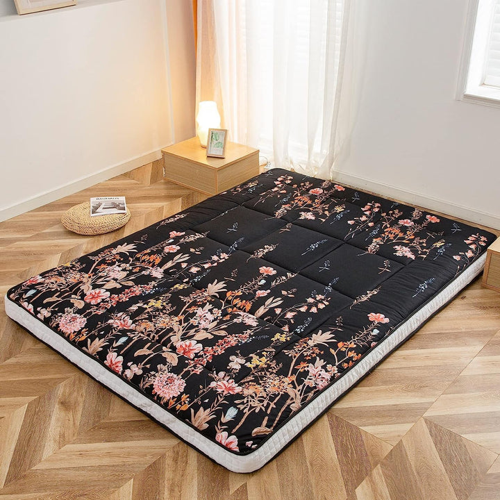 MAXYOYO Futon-Matratze, Gepolstert Japanische Bodenmatratze Gesteppte Bett Matratzenauflage, Extra D