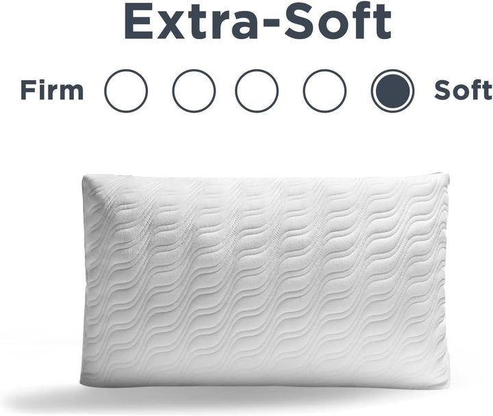 TEMPUR-PEDIC TEMPUR-Adapt ProLo + Cooling Kissen, Schaumstoff, Weiss/opulenter Garten, King Niedrig