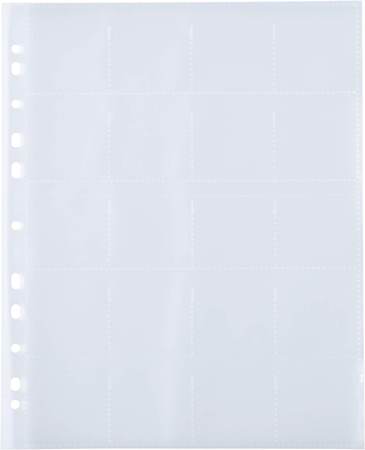 HERMA 7699 Diahüllen für gerahmte Dias, 100 Stück, 5x5 cm, 20 Fächer geteilt, klar/matt, beidseitig