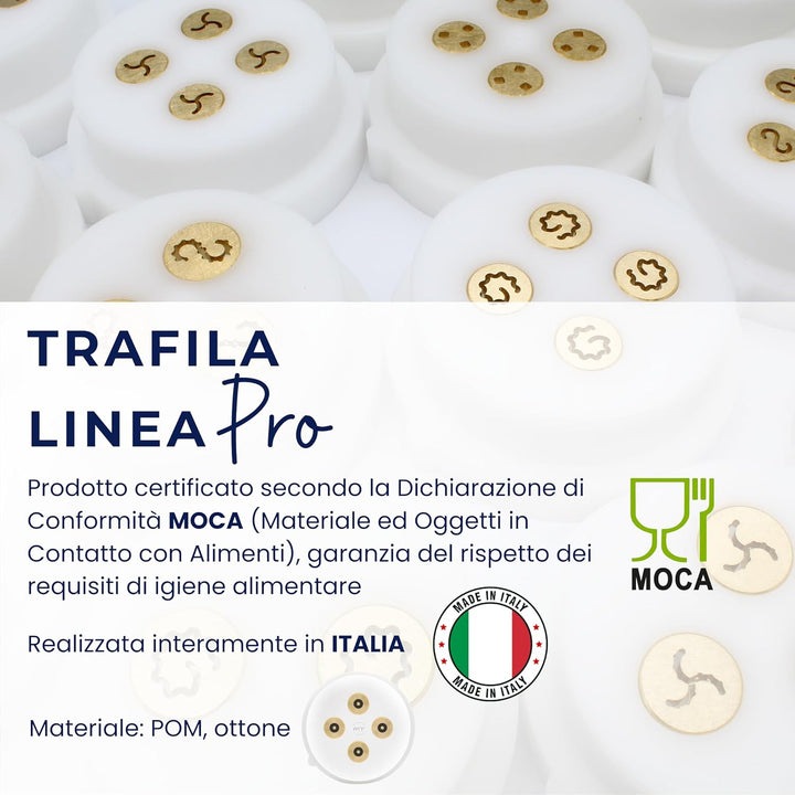 My Trafile - Matrize Linie Pro N°71 Bucatino Siciliano aus POM mit professionellen Einsätzen kompati