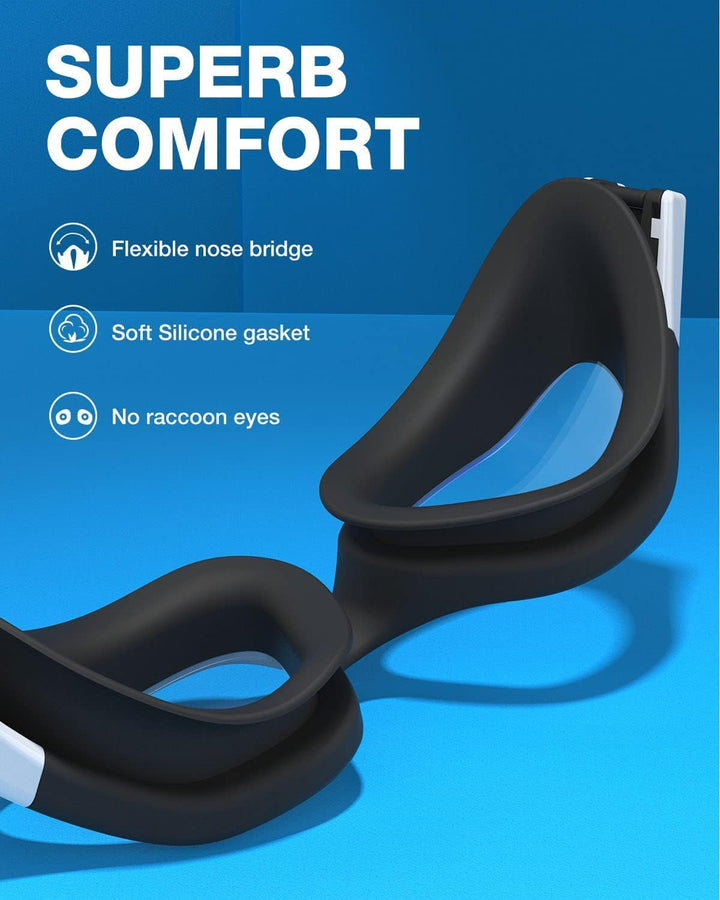 ZIONOR G1 - Polarisierte Schwimmbrille für Unisex und Erwachsene und Damen, beschlagfrei, 100% UV-Sc