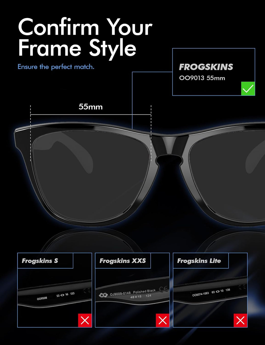 Saucer Premium Ersatzgläser für Oakley Frogskins OO9013 Sonnenbrillen High Defense High Defense - Mi