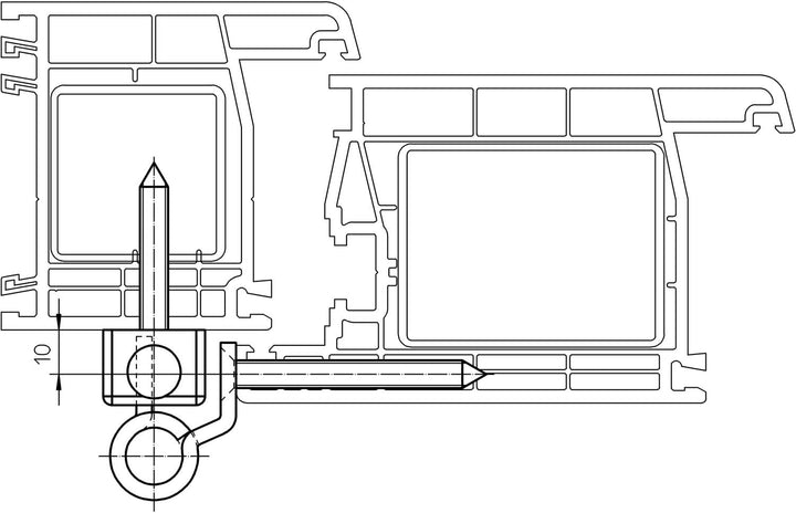 SIMONSWERK RB-5010 Haustürband, komfortables 3D-Türband für Kunststoffhaustüren, Stahl weiss Weiss R