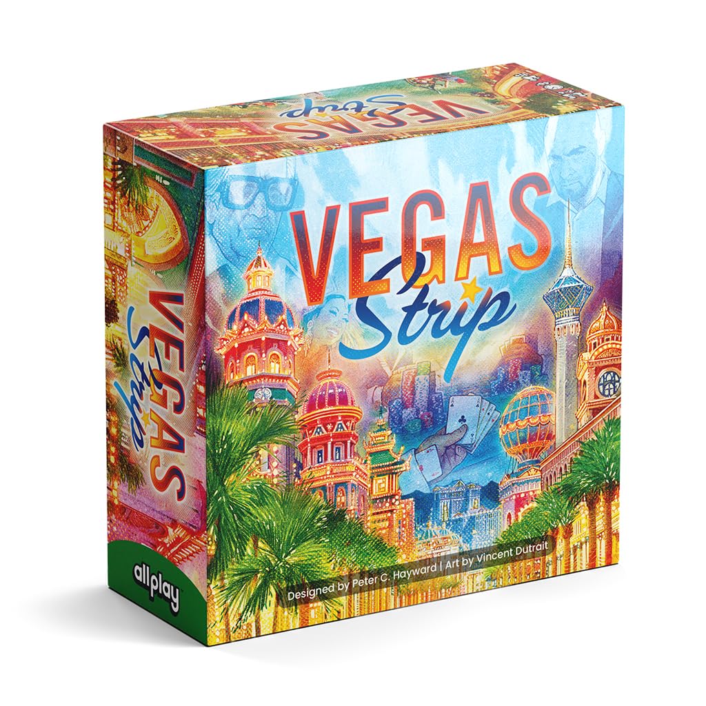 Allplay Vegas Strip Board Game – Bluffing and Deduction for 2-6 Players, Unique Casino Powers, Ages