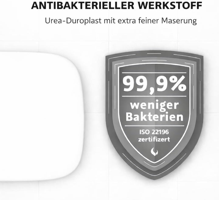 Bullseat® premium Toilettendeckel weiss passend zu Duravit D-Code. Klodeckel mit Absenkautomatik/Sof
