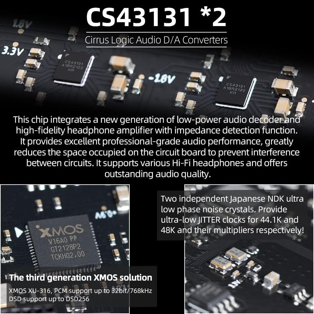 SMSL M300SE(Upgraded),Zwei CS43131 Chip MQA Audio Decoder Ohr Verstärker All-in-one,Dritte Generatio