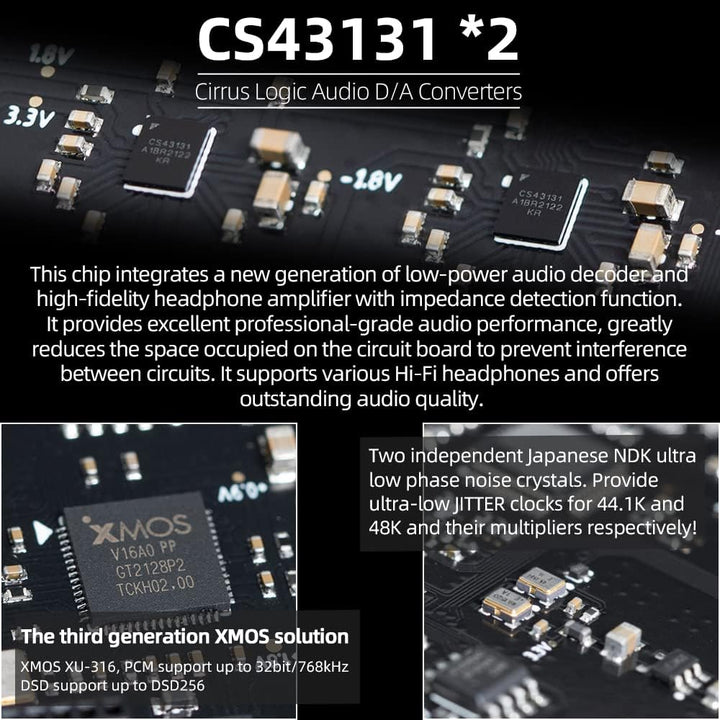 SMSL M300SE(Upgraded),Zwei CS43131 Chip MQA Audio Decoder Ohr Verstärker All-in-one,Dritte Generatio
