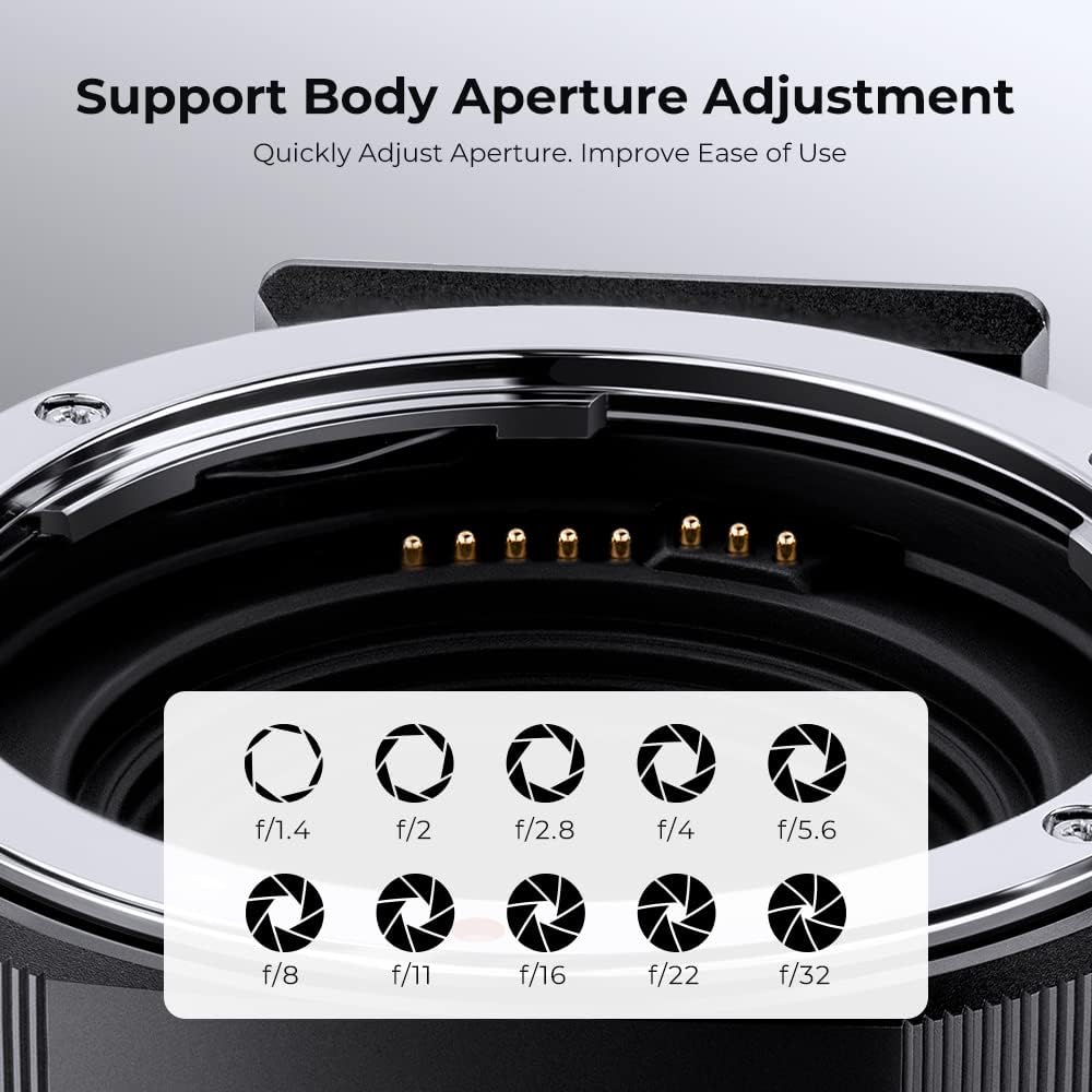 K&F Concept EF-EOS M Autofokus-Objektivadapter, Autofokus-Objektivadapter für Canon EOS EF/EF-S Obje