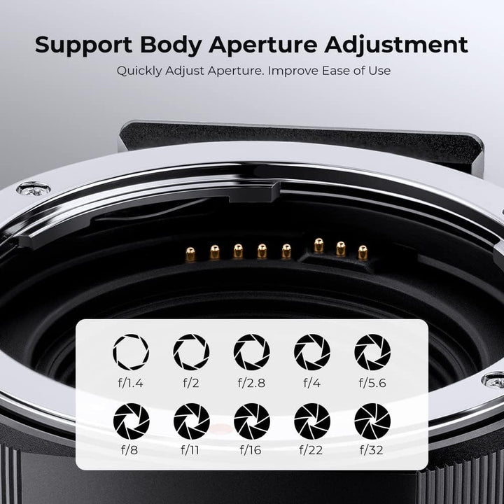 K&F Concept EF-EOS M Autofokus-Objektivadapter, Autofokus-Objektivadapter für Canon EOS EF/EF-S Obje