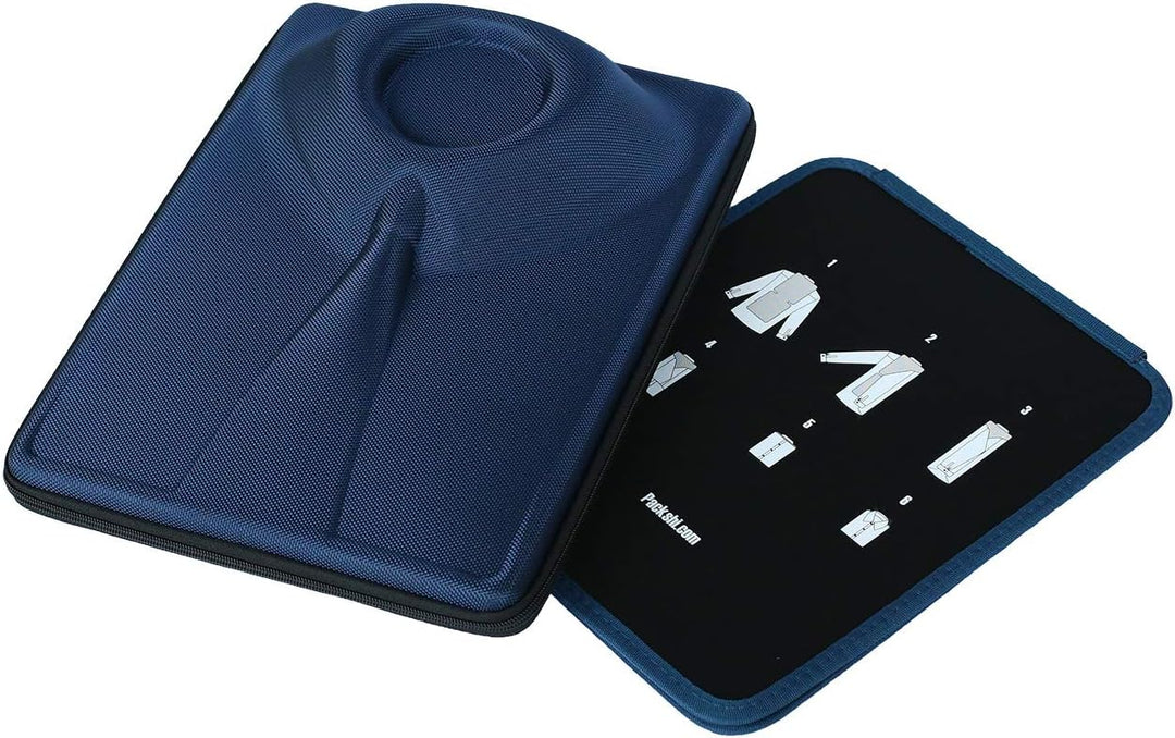 Packshi® - Reiseetui mit Harter Hülle für Hemden mit doppelseitigem Klapp-Pad. Das EINZIGE wirklich