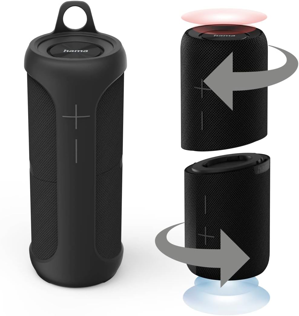Hama 2in1 Bluetooth-Lautsprecher-Set Twin 3.0 wasserdicht 30W (teilbares Speaker-Set kabellos, 2 tra