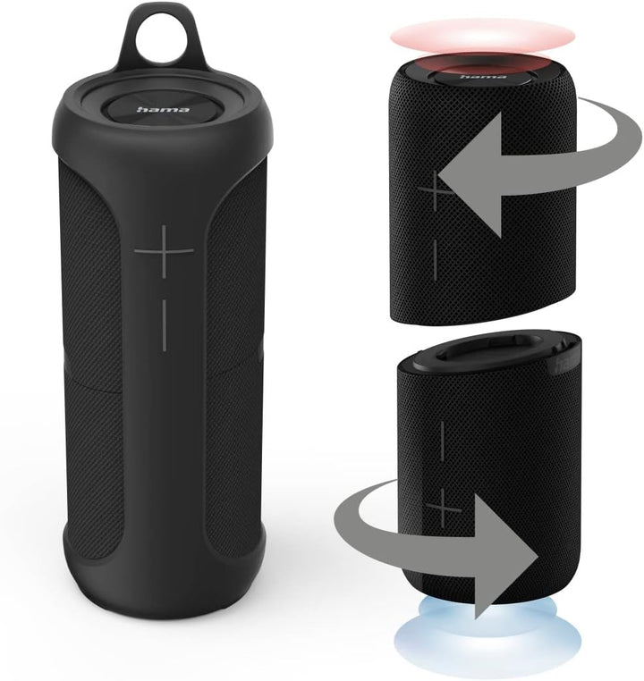 Hama 2in1 Bluetooth-Lautsprecher-Set Twin 3.0 wasserdicht 30W (teilbares Speaker-Set kabellos, 2 tra