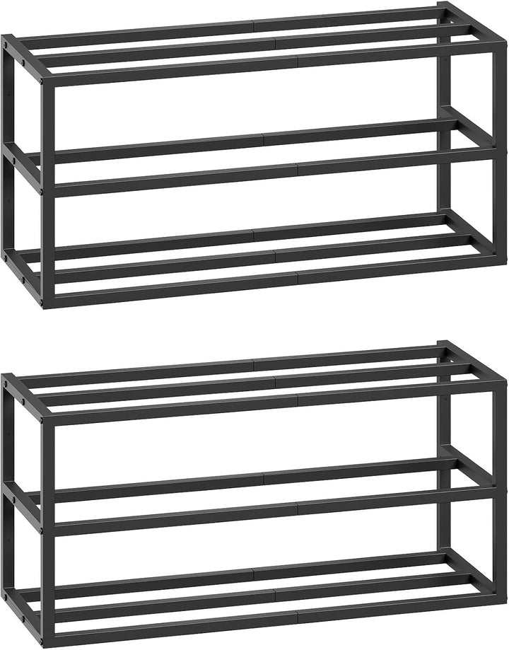 HOOBRO Schuhregal Wandmontage, 2er-Set, Schuhregal Wand, Hängende Schuhablage, Schuhorganizer aus Me