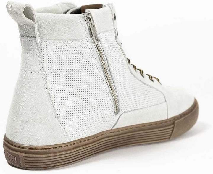 John Doe Neo XTM Motorrad Sneaker Leder Weiss Braun Gr. 39 | Aramid-Verstärkung
