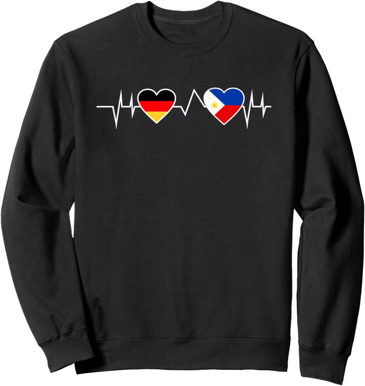 Deutsche Philippinen Herzschlag Sweatshirt