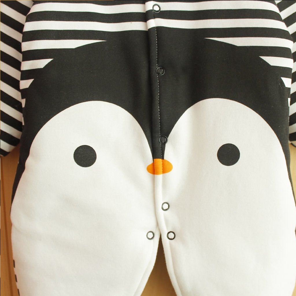 JiAmy Vine Baby Overall Strampler Winterjacke Unisex Cartoon Baby Strampelanzug mit Kapuze 3 Monate