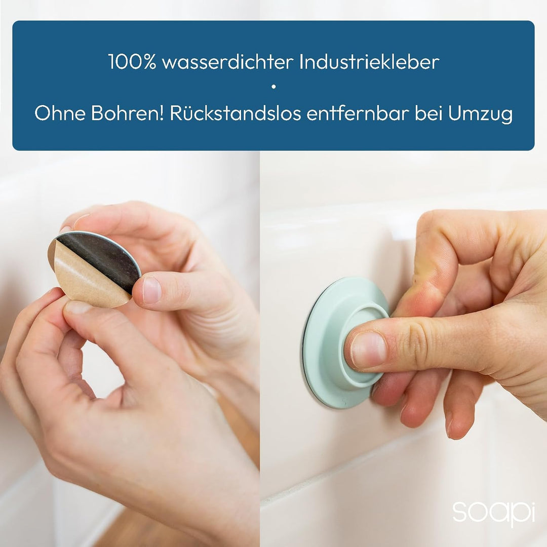 3er-Pack Schwebender Seifenhalter Magnet zum Kleben - Cremeweiss - Wand Magnethalter für Seife - Abl