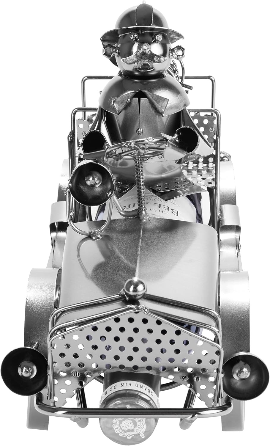 Brubaker Wein Flaschenhalter Feuerwehrauto Metall Skulptur mit