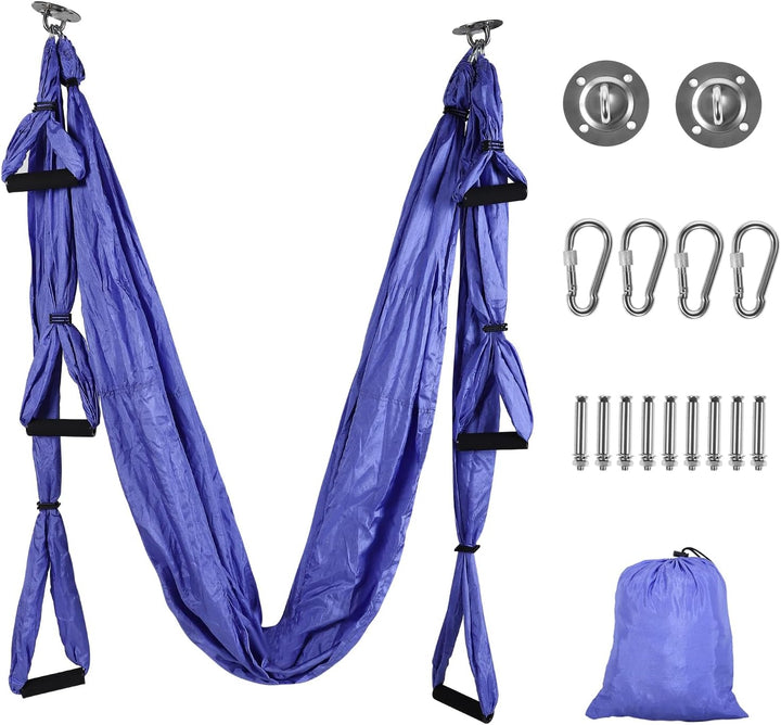 Aerial Yoga-Hängematte mit 6 Griffen, geeignet für Studios und Zuhause, Hängemattenschaukel-Set für