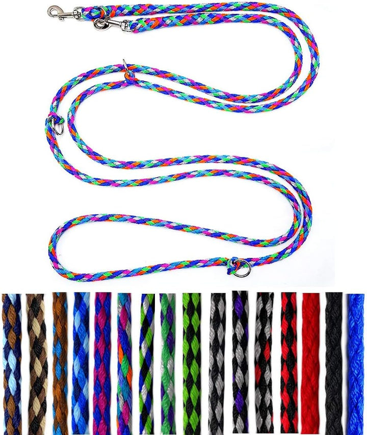 Hundeleine kleine Hunde bis 15 Kg/Doppelleine 4-Fach verstellbar 2,40m / 2,80m / 3,50m Führleine seh