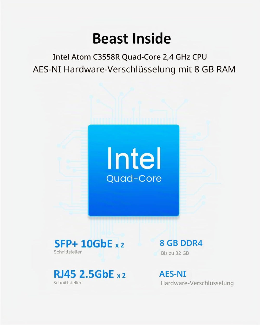 TERRAMASTER T9-450 9Bay NAS Storage - Hochgeschwindigkeits-Network Attached Storage mit Quad-Core CP