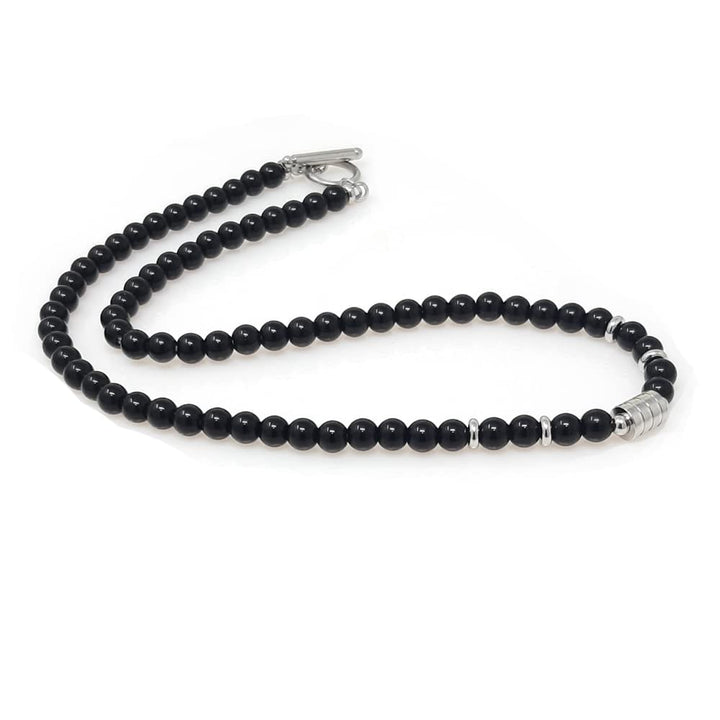 Handgemachte Herren Tigerauge Onyx Perlenkette Kette Natürliche Edelsteine Heilung Kristallschmuck (