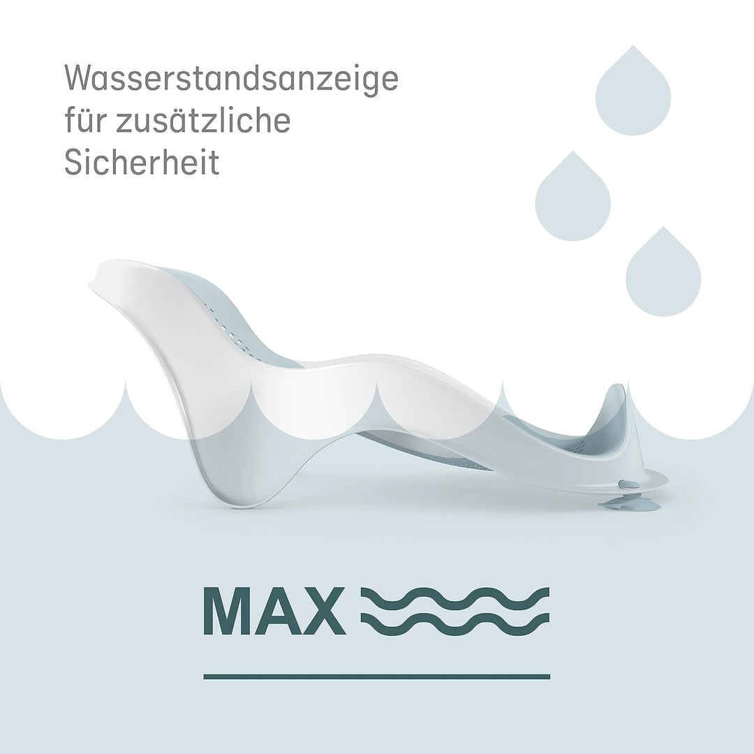 Angelcare ergonomischer Badesitz für die Baby-Badewanne Light Aqua, angenehm weiche Liegefläche, auf
