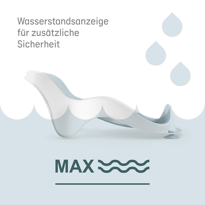Angelcare ergonomischer Badesitz für die Baby-Badewanne Light Aqua, angenehm weiche Liegefläche, auf