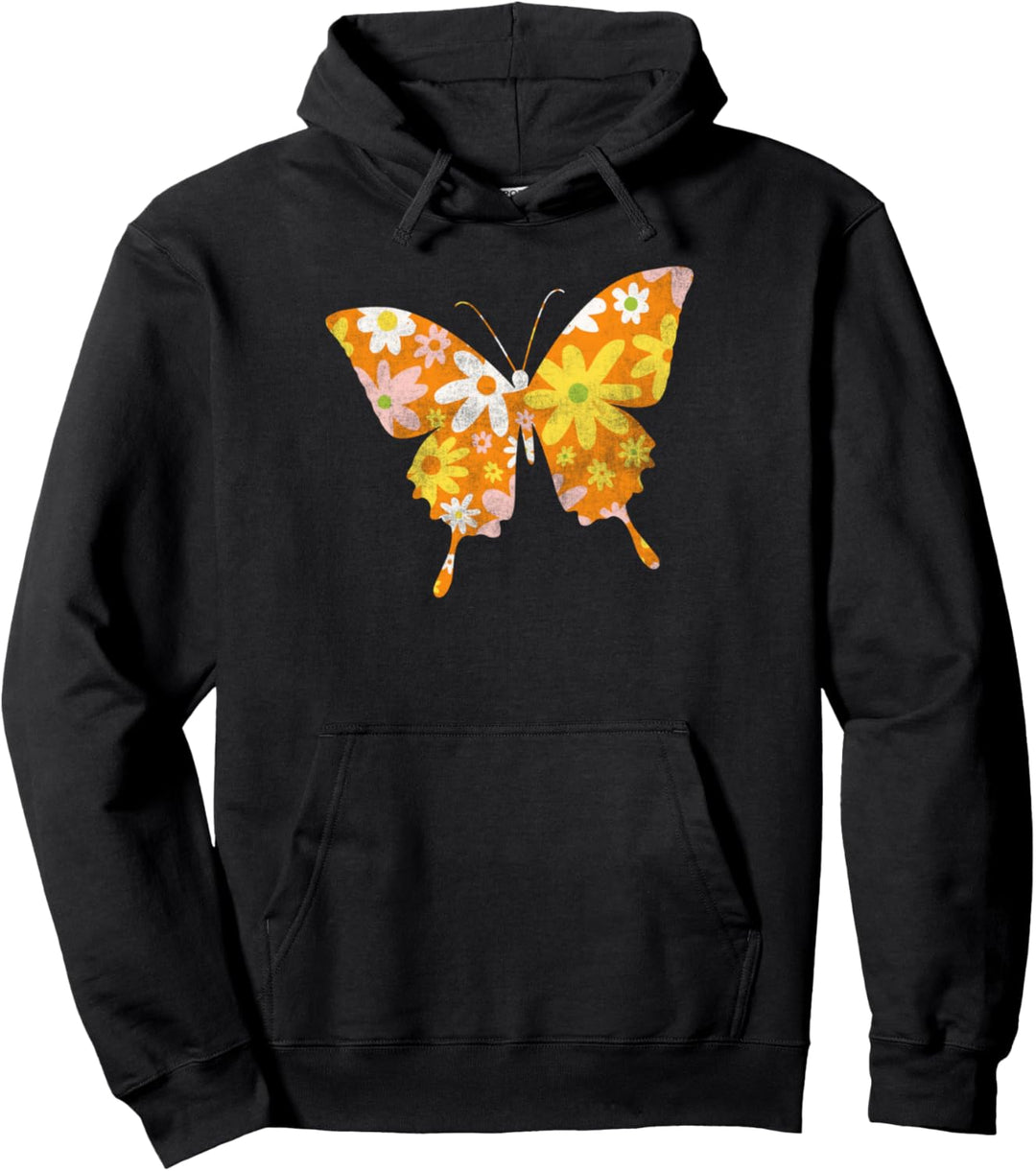 Niedlicher Blumen Schmetterling Pullover Hoodie