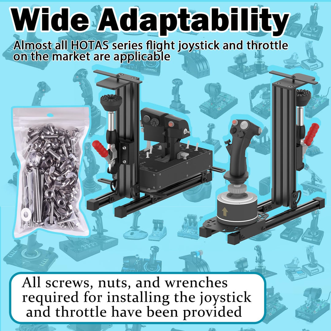 2-Set Die Tischhalterung für die Flight Sim Spiel Joystick, Drossel und Hotas Systeme kompatibel mit