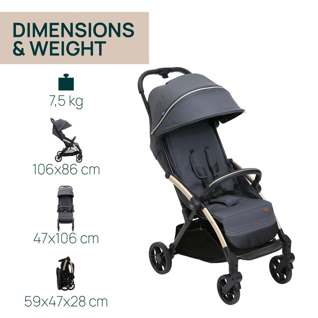Chicco Kinderwagen Goody XPlus,von 0 Monaten bis 4 Jahren (22 kg),Einhandverschluss, lässt sich mit