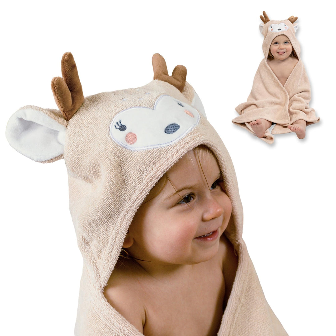 Baby Handtuch Kapuze aus 100% Bio-Baumwolle – Baby Badetuch mit Kapuze superweich – Ideal als Badepo