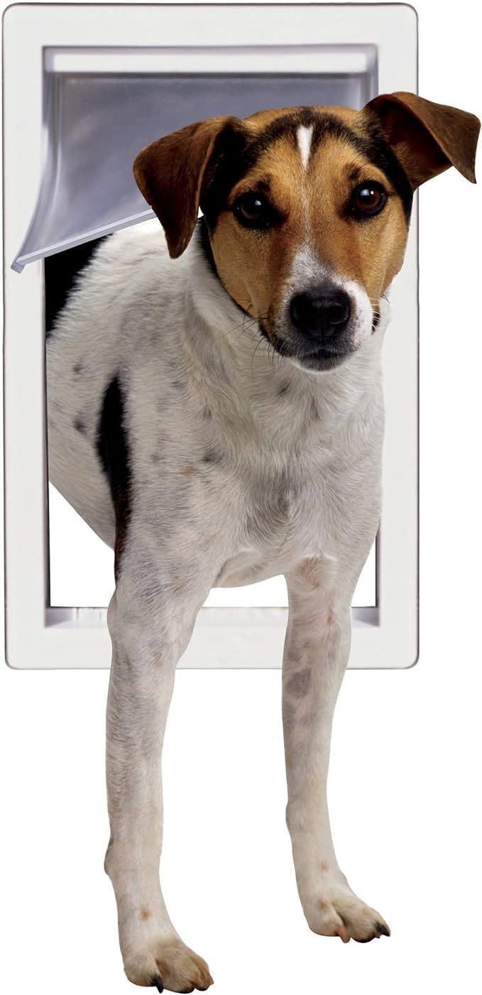 Ideal Pet Products Perfekte Haustiertür mit Teleskoprahmen, Grösse M, 17,8 x 27,9 cm Klappengrösse M
