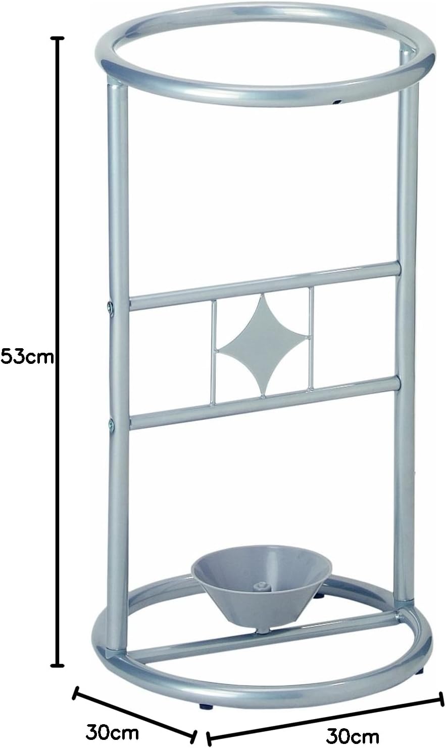 HAKU Möbel Schirmständer, Metall, alu, Ø 30 x H 53 cm H: 53 x Ø: 30 cm, H: 53 x Ø: 30 cm